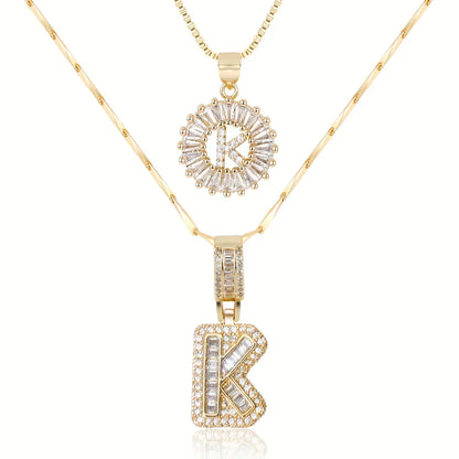 💖2 Pack - Initial Letter Pendant Necklaces