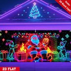 🎇🚪UV Activated Christmas Garage Door Cover Banner, Glows in Dark🔥🎉