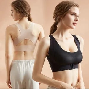 ⚡Front Closure Cross-Back Wireless Posture Bra