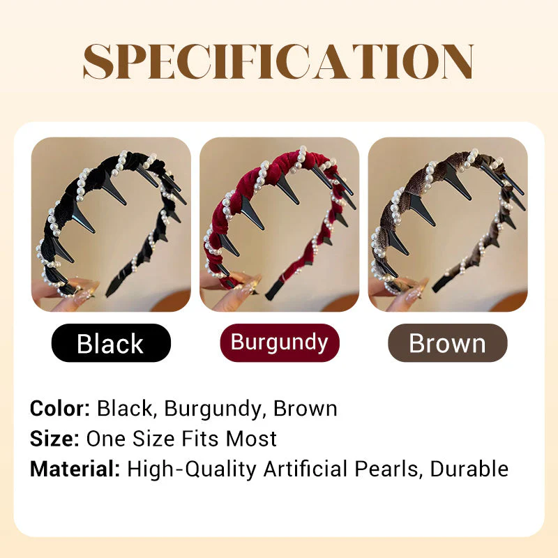 🔥Vintage High Cranium Artificial Pearl Hairband