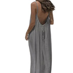 🏖️💕20K+ SOLD!⚡Women's Casual Backless Spaghetti Strap Maxi Dress🌟🌊