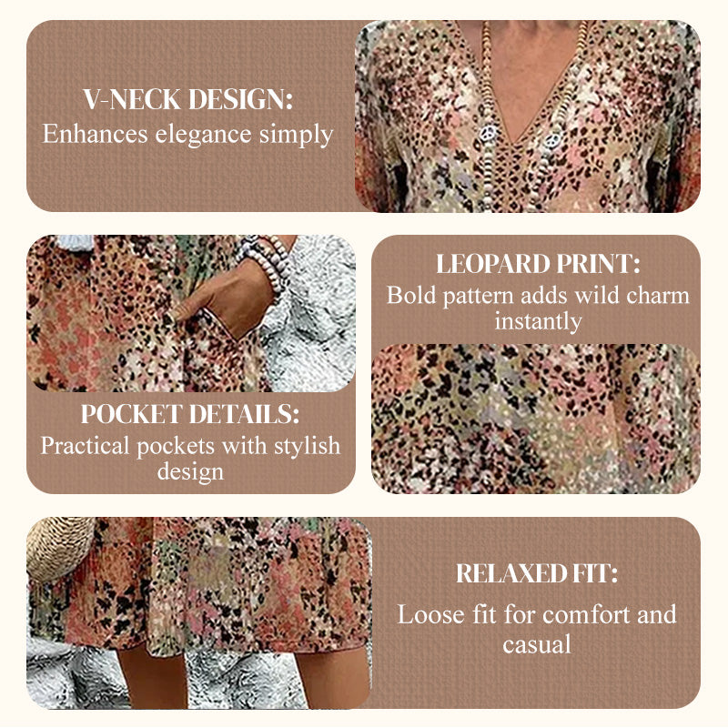 💥Safari Chic Leopard Dress