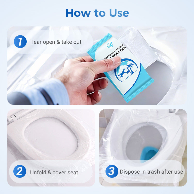🎁2025 Hot Sale🎁💥 Disposable Plastic Toilet Seat Cover - No Worry Of Public Toilet Anymore👋