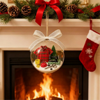 🎄  Holiday Sewing Snow Globe -DIY Craft Ornament with Glitter & Mini Figures, Festive Decor for Tree or Gift 🧵📦