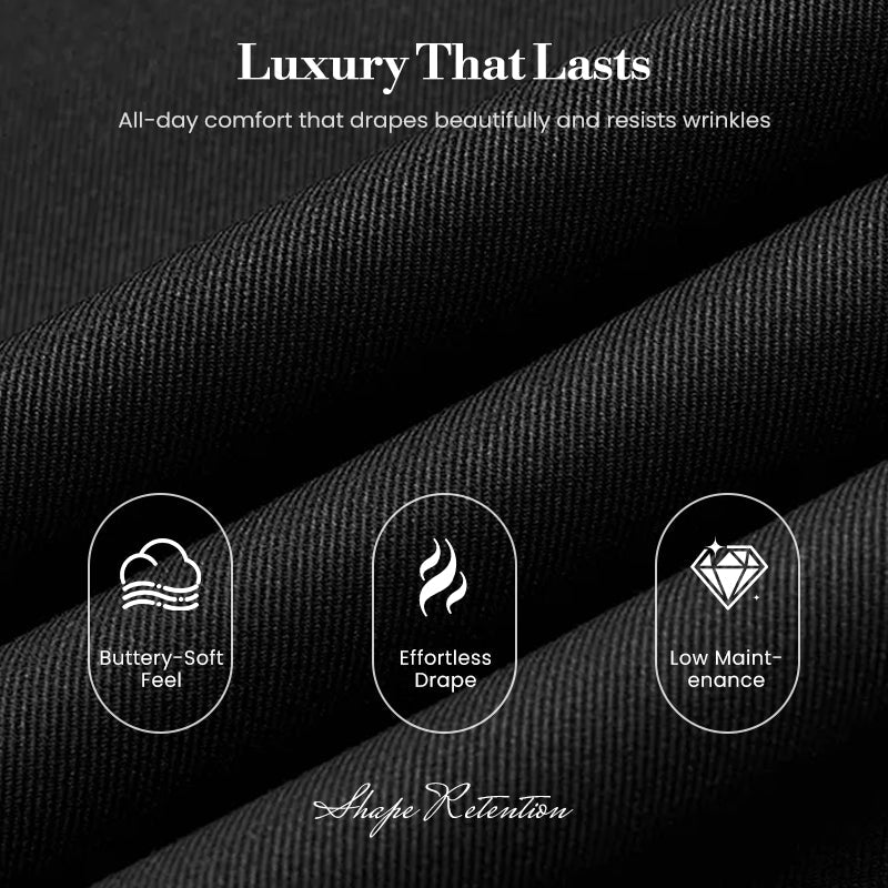 Elegant Long Sleeve Pleated Panel Dress