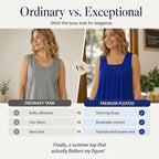 🔥Women's Square Neck Sleeveless Vest T-Shirt