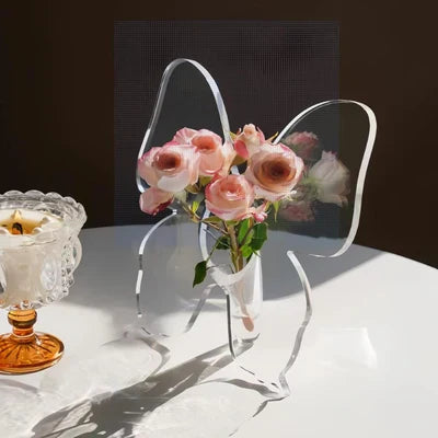🔥Transparent Butterfly-Inspired Decorative Vase