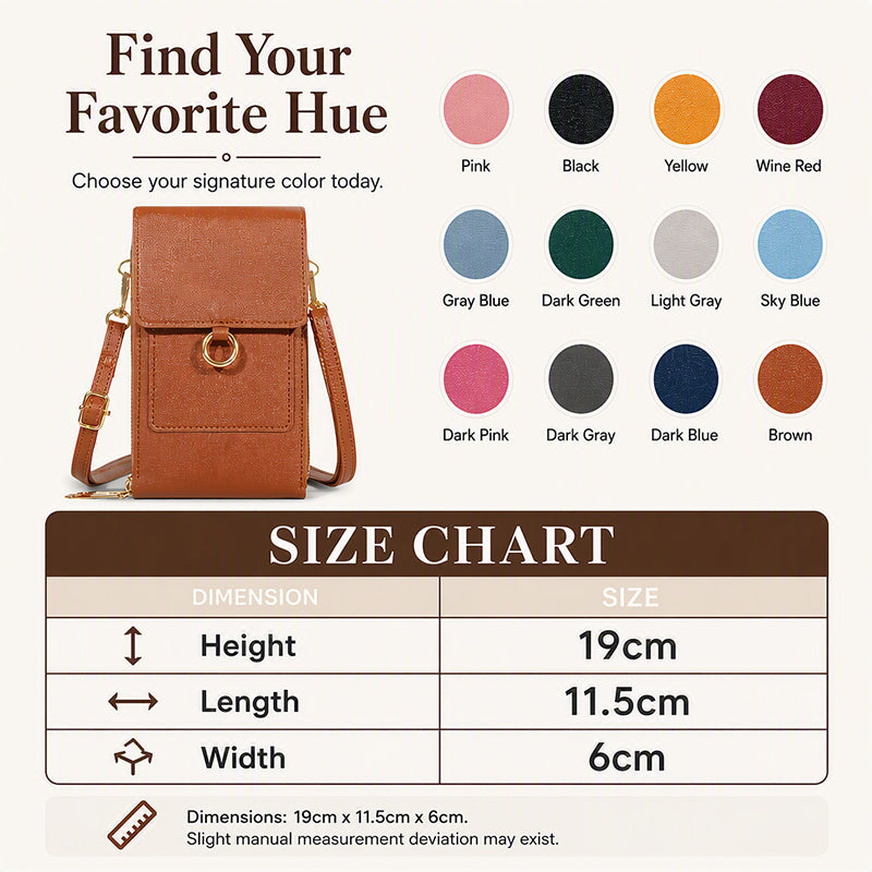🛍️👜 Anti-Theft Touchscreen Crossbody Phone Bag