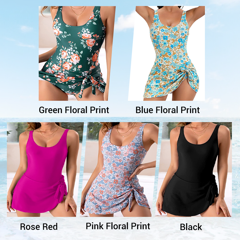 💃Women's One Piece Tummy Control Tie Knot Swimsuit