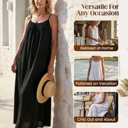 🏖️💕20K+ SOLD!⚡Women's Casual Backless Spaghetti Strap Maxi Dress🌟🌊
