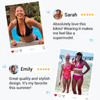 👙High Waisted Tummy Control Color Block Bikini Sets 2