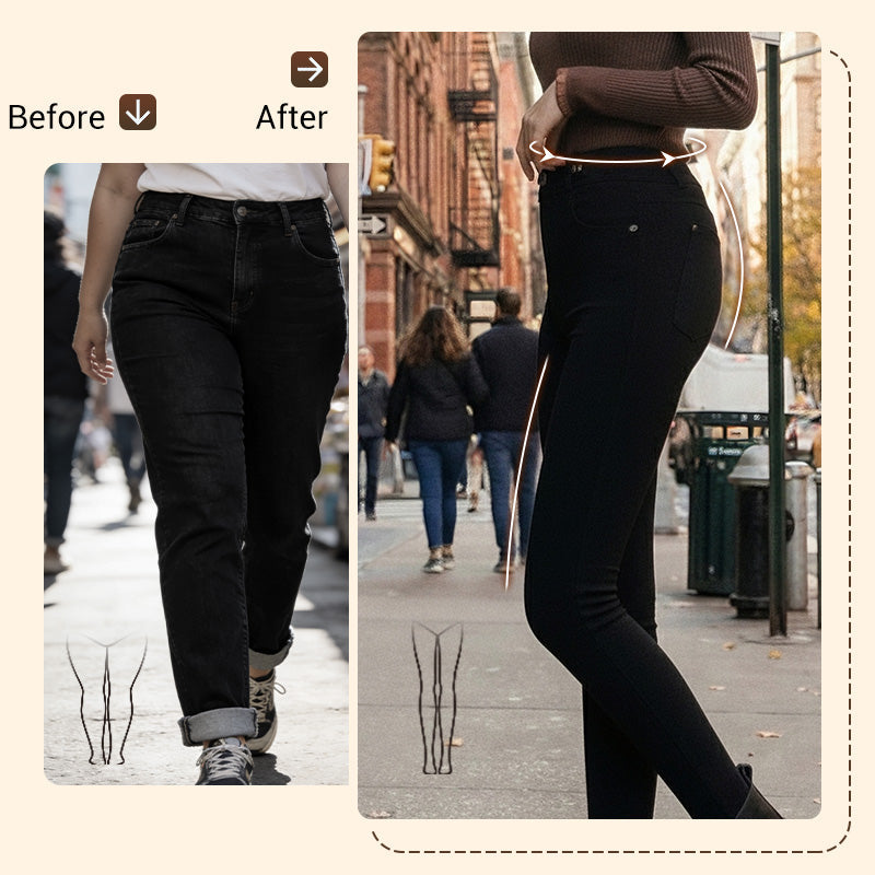 💕Women's High Waist Slim Stretch Warm Skinny Jeans