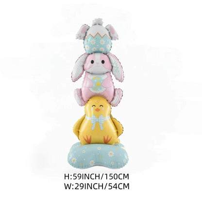🎁Easter Early Bird Sale🐰Giant 3D Standing Bunny Balloon Self-Supporting Festive Cheer