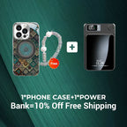 Colorful Lotus Flower Totem Case Kit for iPhone - Get a FREE Exquisite Diamond Bracelet!🔥