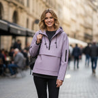 Leopard Print Hooded Pullover with Kangaroo Pocket