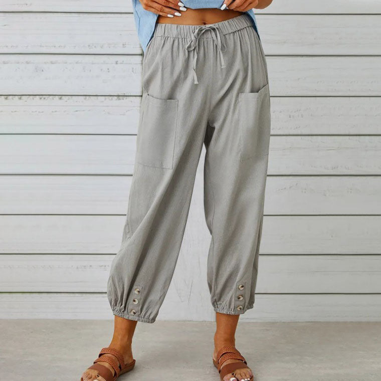 💎 2026 New Women's Summer Cotton Linen Wide-Leg Pants – Breathable, Wrinkle-Free & Relaxed Fit 🍃