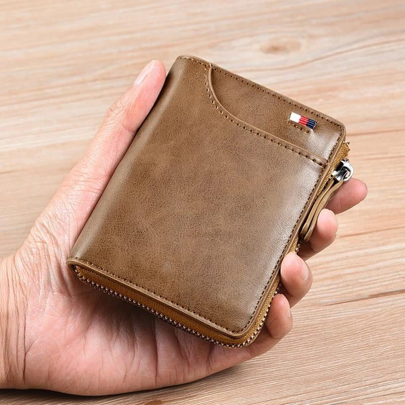 🎁Men's Leather Zip Wallet (RFID Protected)✨