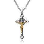 Benedict Protection Cross Power Pendant Necklace