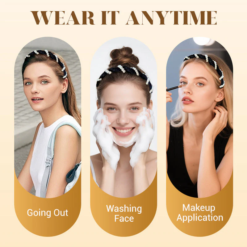 🔥Vintage High Cranium Artificial Pearl Hairband