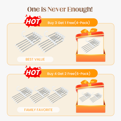 🔥Buy More Save More🔥Household Multifunctional Telescopic Folding Multi-layer Pants Storage Rack