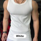 🎉🛍️Men's Summer Essentials-Buy 3 Get 2 Free🎽Round Neck Quick-Drying Stretchy Slim Tank Top