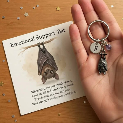 🎁🦇Emotional Support Bat Inspirational Keychain