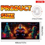 🎇🚪UV Activated Christmas Garage Door Cover Banner, Glows in Dark🔥🎉