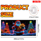🎇🚪UV Activated Christmas Garage Door Cover Banner, Glows in Dark🔥🎉