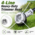 ⚙️🌿 Aluminum Trimmer Head – 4-Line Cutting & Universal Fit – Heavy-Duty & Easy Line Replacement 🏡