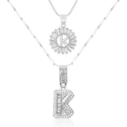 💖2 Pack - Initial Letter Pendant Necklaces