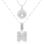 💖2 Pack - Initial Letter Pendant Necklaces