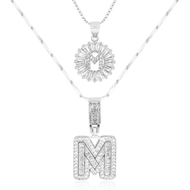 💖2 Pack - Initial Letter Pendant Necklaces