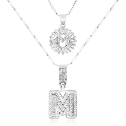 💖2 Pack - Initial Letter Pendant Necklaces