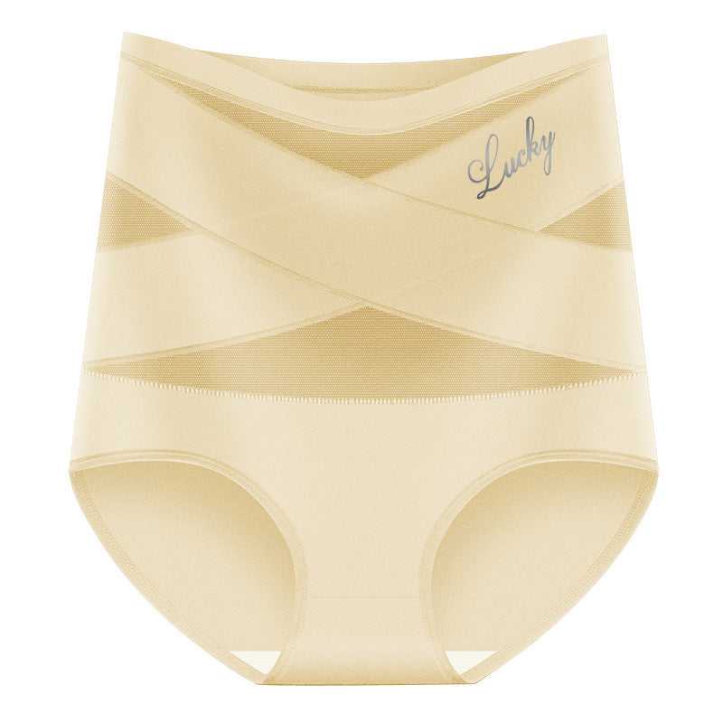 🌸Buy 1 Get 3 Packs✨Plus-Size High-Waist Cross Tummy Control Panties