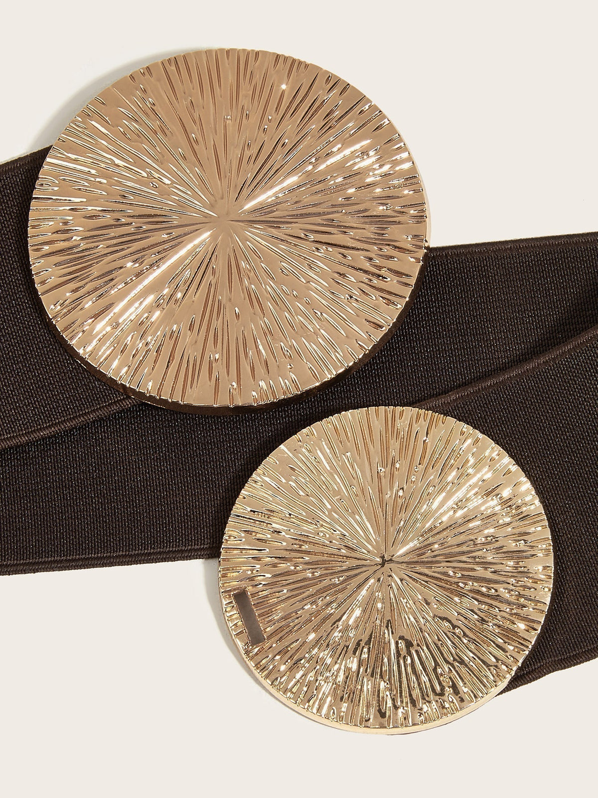 🎁Women's Vintage Gold Buckle High Elastic Belt