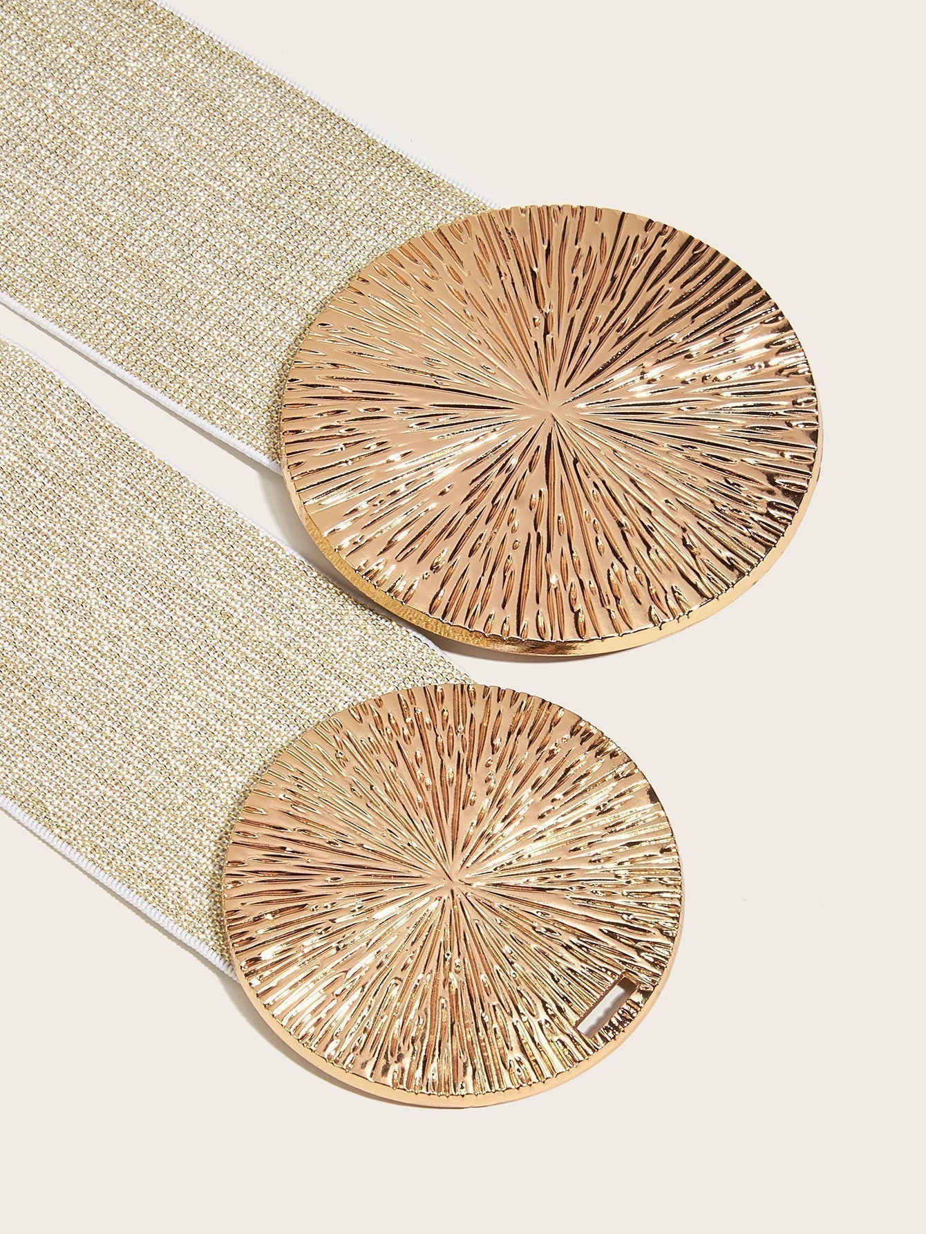 🎁Women's Vintage Gold Buckle High Elastic Belt