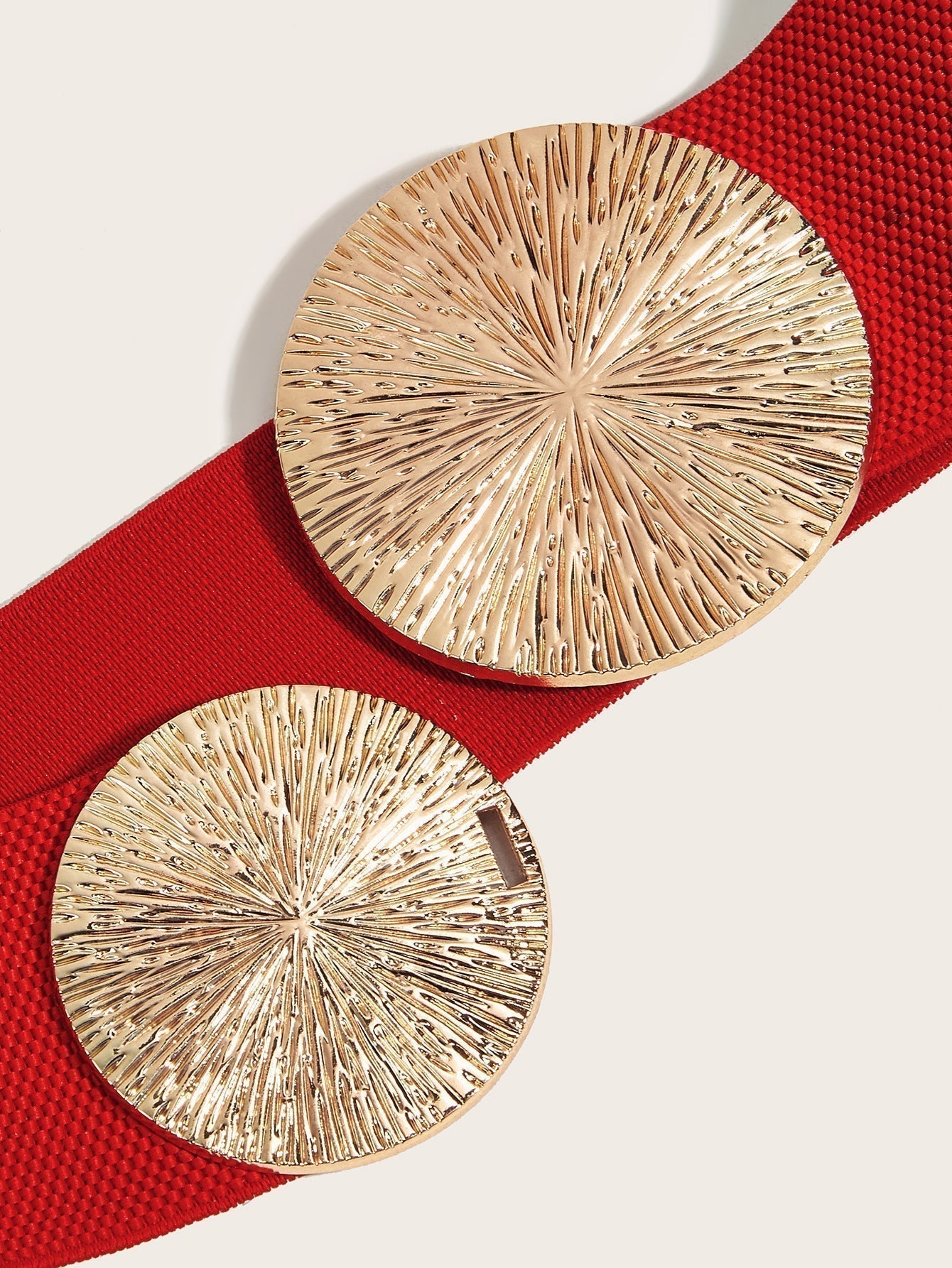 🎁Women's Vintage Gold Buckle High Elastic Belt