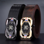 🐊Men‘s Crocodile-Pattern Belt – Automatic Buckle, Genuine Leather & Versatile 👔📦