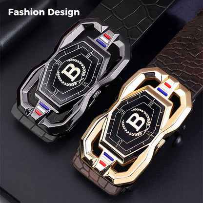 🐊Men‘s Crocodile-Pattern Belt – Automatic Buckle, Genuine Leather & Versatile 👔📦