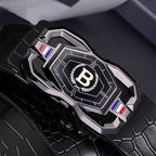 🐊Men‘s Crocodile-Pattern Belt – Automatic Buckle, Genuine Leather & Versatile 👔📦