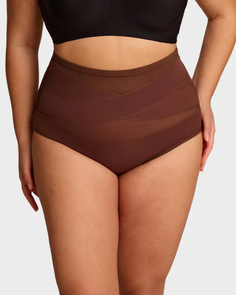 🌸Buy 1 Get 3 Packs✨Plus-Size High-Waist Cross Tummy Control Panties