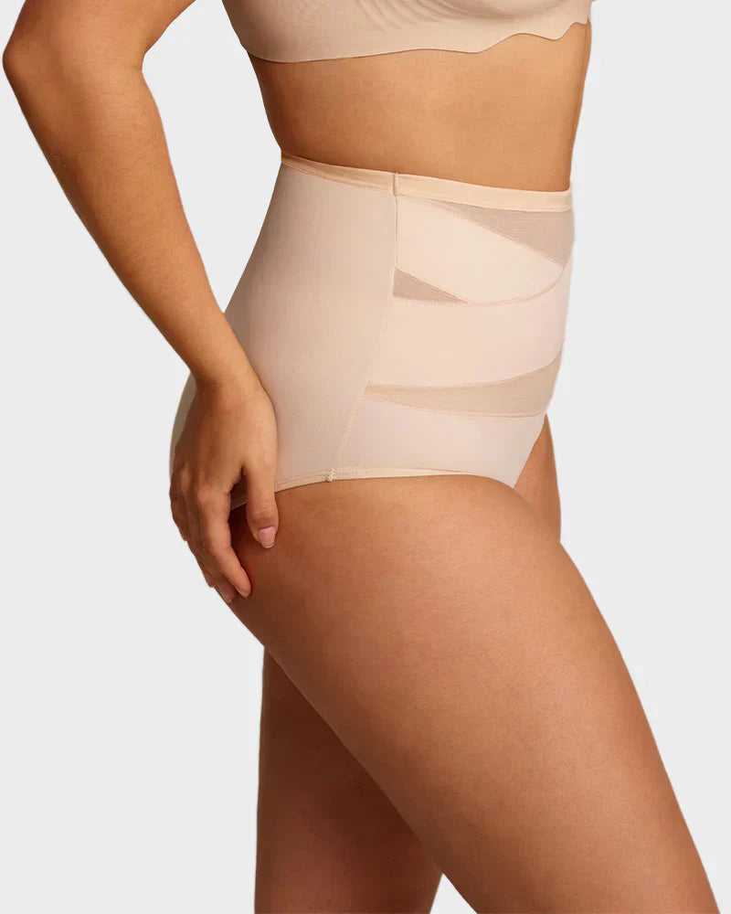 🌸Buy 1 Get 3 Packs✨Plus-Size High-Waist Cross Tummy Control Panties