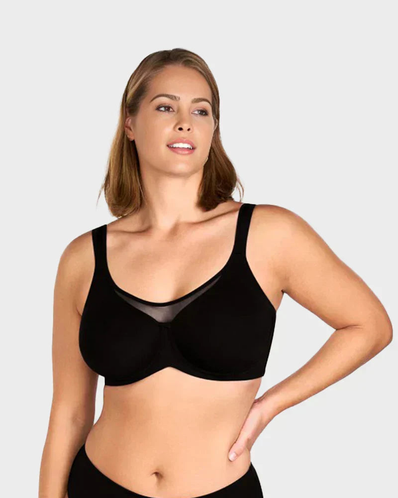💐Women's Elegant Sheer Full Coverage Plus Size Bra