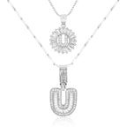 💖2 Pack - Initial Letter Pendant Necklaces