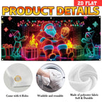 🎇🚪UV Activated Christmas Garage Door Cover Banner, Glows in Dark🔥🎉