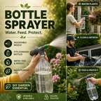 🌿Manual Drink Bottle Sprayer with Adjustable Nozzle‑Portable DIY Garden Spray Tool, Fits Standard Plastic Bottles for Plant Watering, Fertilizing & Pest Control