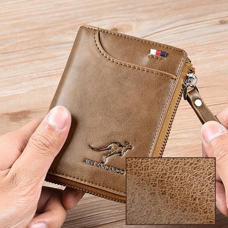 🎁Men's Leather Zip Wallet (RFID Protected)✨