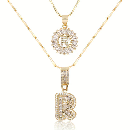 💖2 Pack - Initial Letter Pendant Necklaces