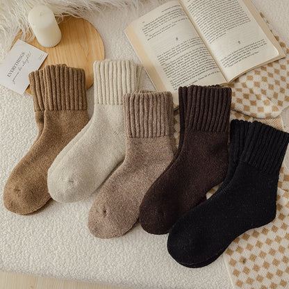 💖 Women's Solid Mid-calf Socks