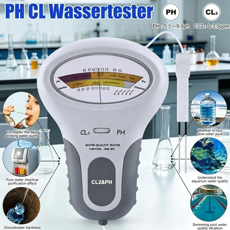 🔬💧 pH & Cl2 Pool Tester – Precise Measurement of pH & Chlorine in Your Pool – Simple, Fast, Reliable. 🔥🏊